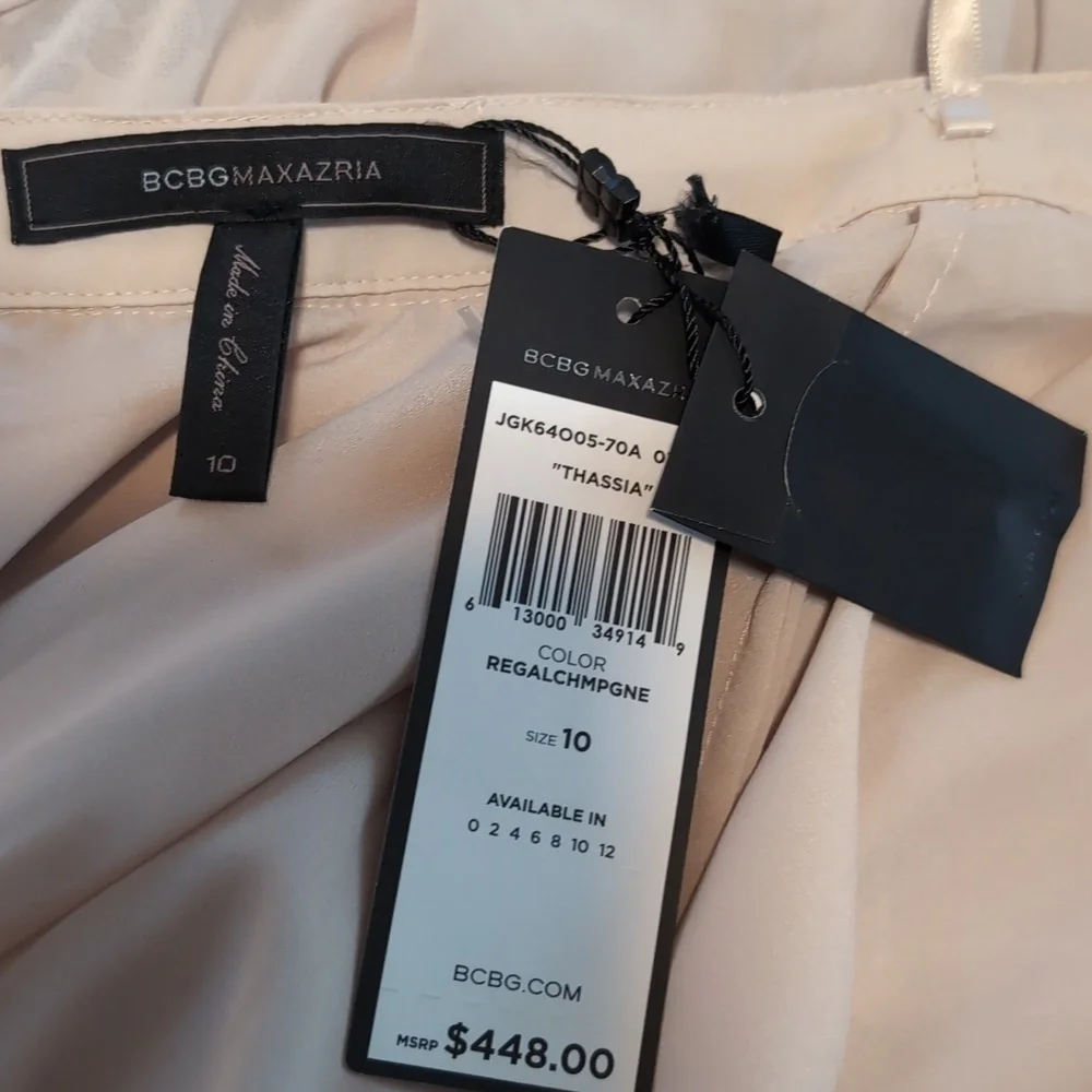 BCBG Maxazria Thassia Elegant Lined Layered Evening Gown Size 10 Nwt ❤️ - Picture 9 of 13